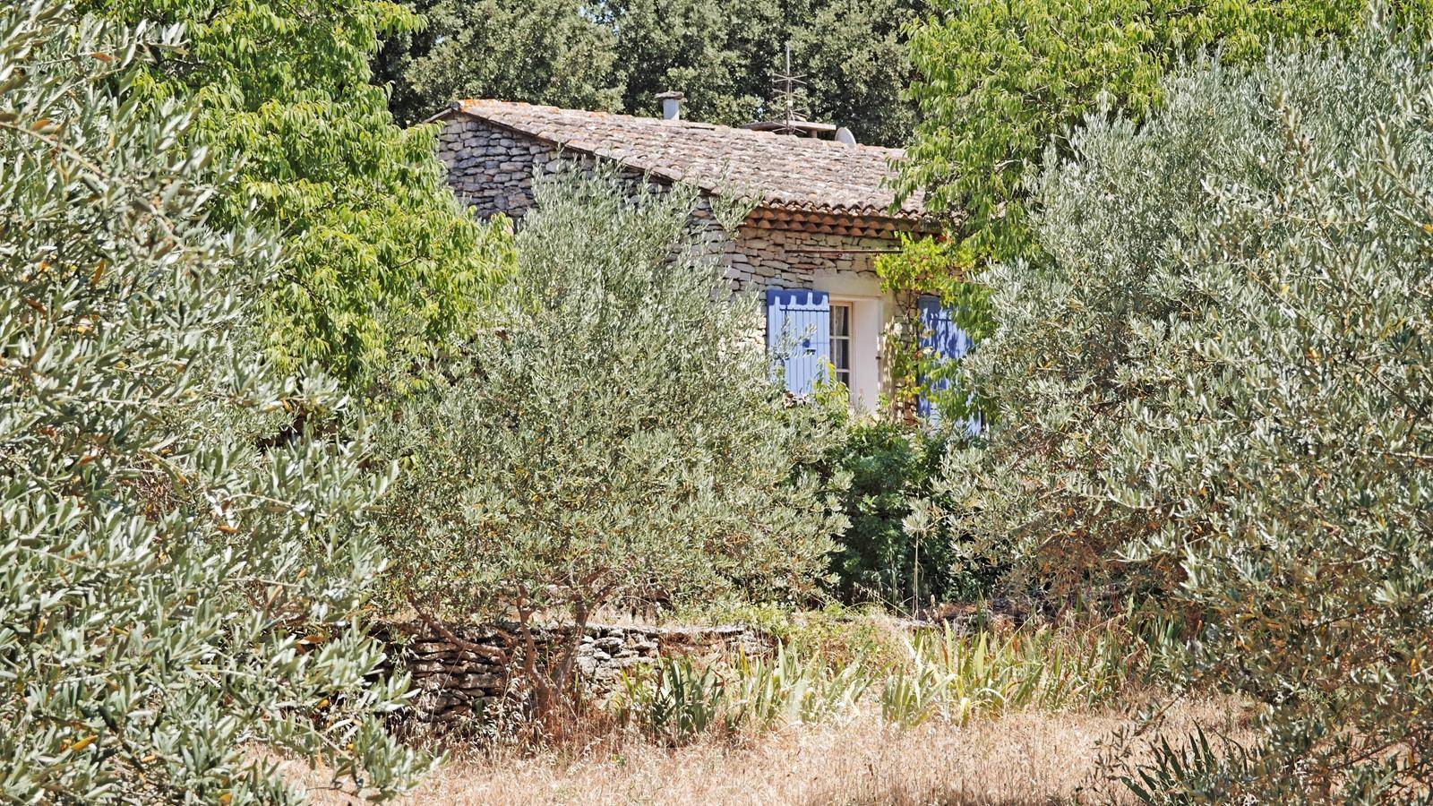 Exclusivité -  A Gordes maison en pierre avec annexe et piscine à deux pas du village.