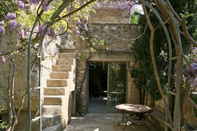 Luberon, à vendre,  très originale maison de village, partiellement troglodyte, rénovée, beaucoup de charme, avec jardin