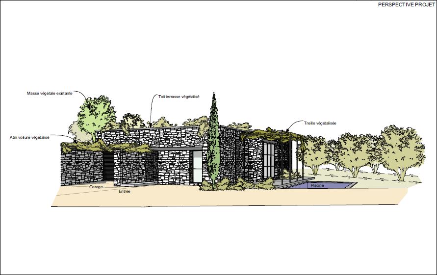 Gordes, terrain constructible avec PC pour maison bioclimatique    