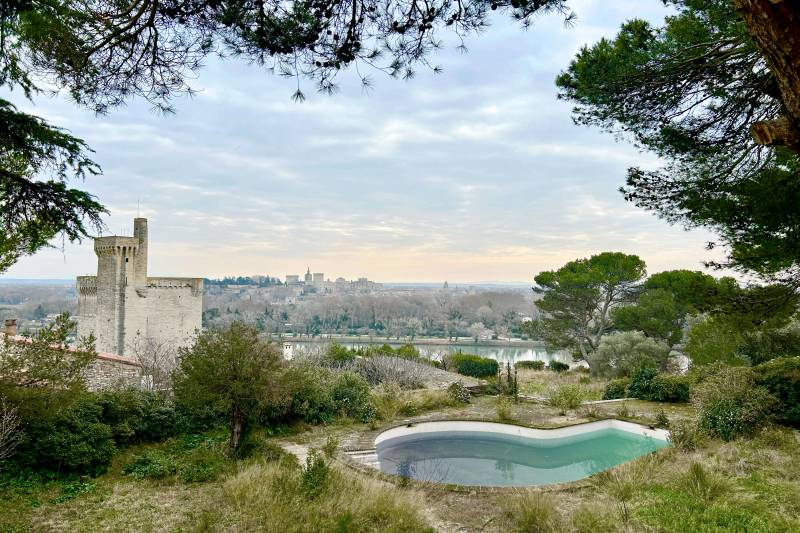 Villeneuve-Les-Avignon - Projet d'extension et de construction d'une maison individuelle, piscine et dépendance, avec vue sur le Palais des Papes
