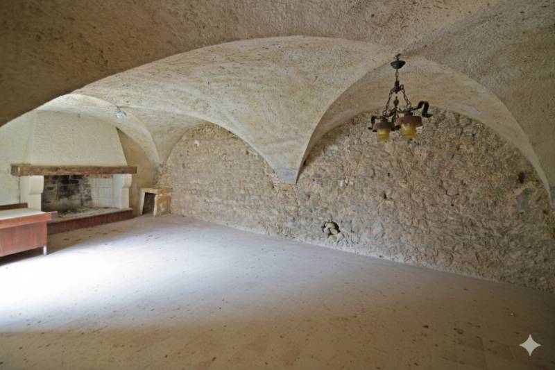 A vendre dans le Luberon : hameau privé historique à rénover sur la piste cyclable Via Domitia.
