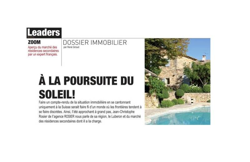 Article paru dans Leaders Excel : Aperçu du marché des résidences secondaires par un expert français