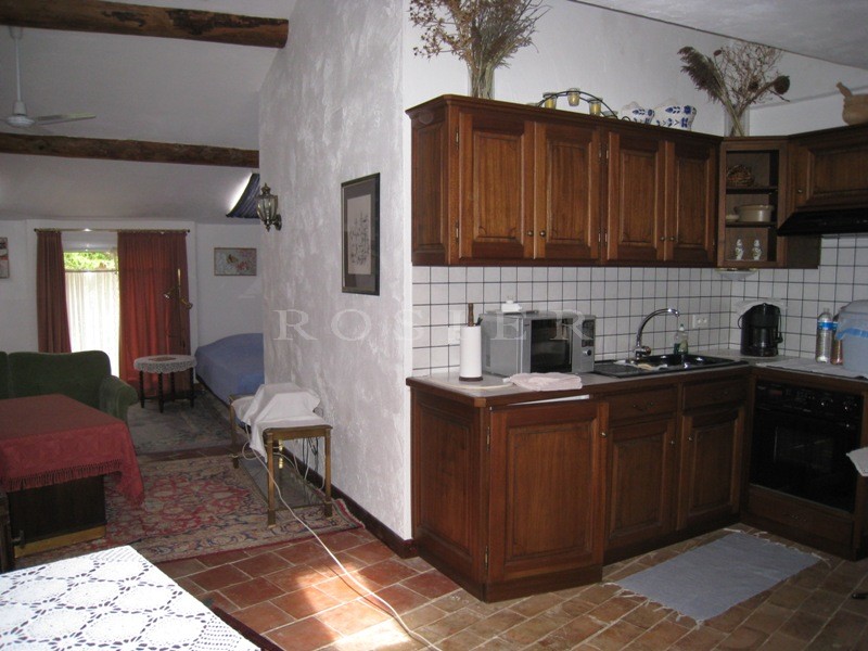 Deux maisons reliées au centre d'un village remarquable en Luberon.   