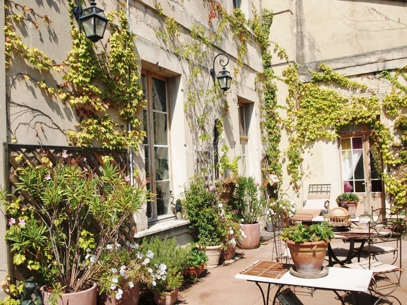 En Provence,entre Alpilles et Luberon,  luxueux hôtel particulier à vendre, avec terrasse et jardin,   
