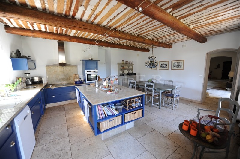 A vendre dans le triangle d'or du Luberon,  aux abords d'un superbe village perché, authentique mas provençal avec  cour intérieure et piscine 