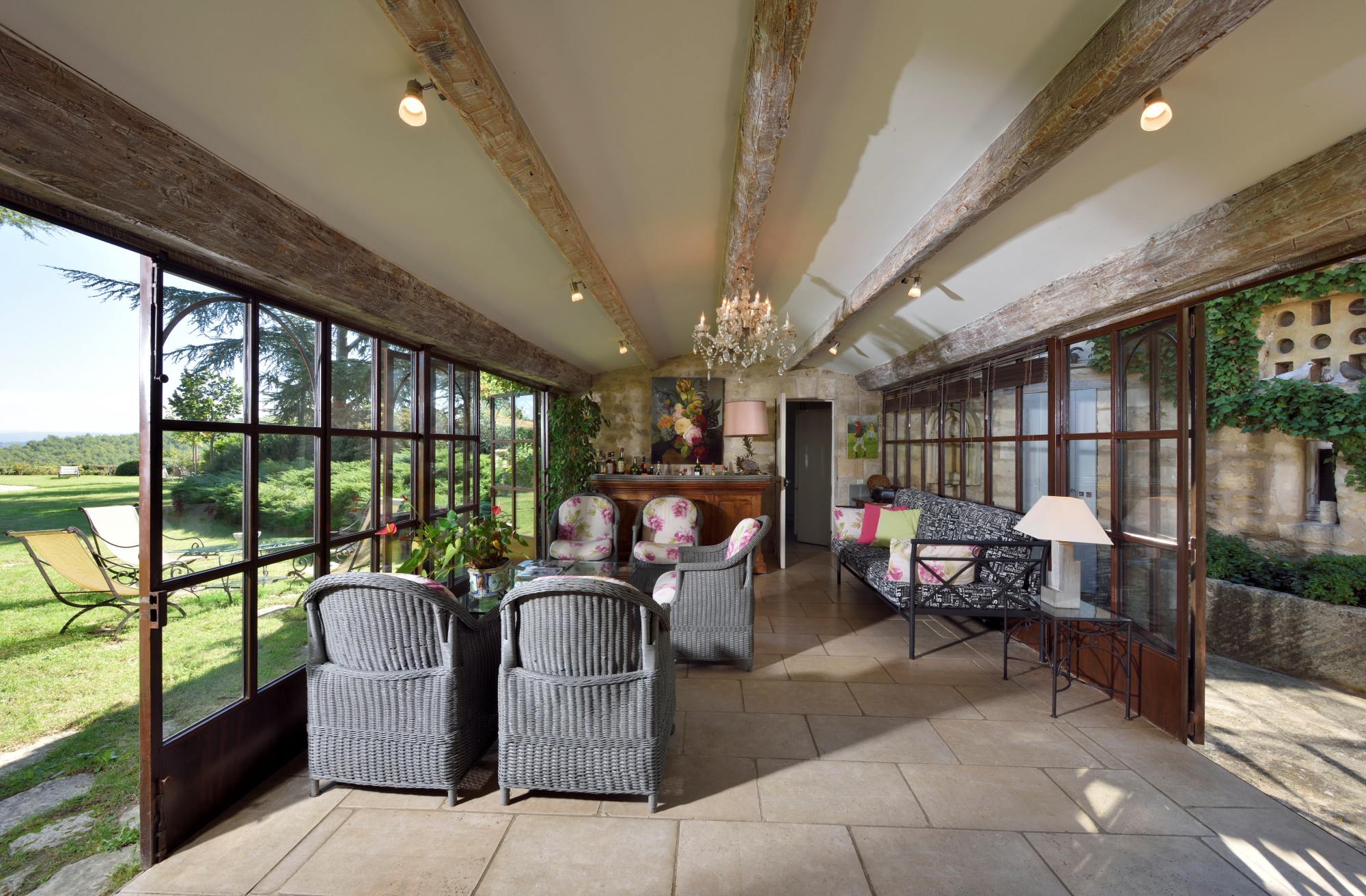 Jardin d'hiver de la propriété proposée par ROSIER Immobilier
