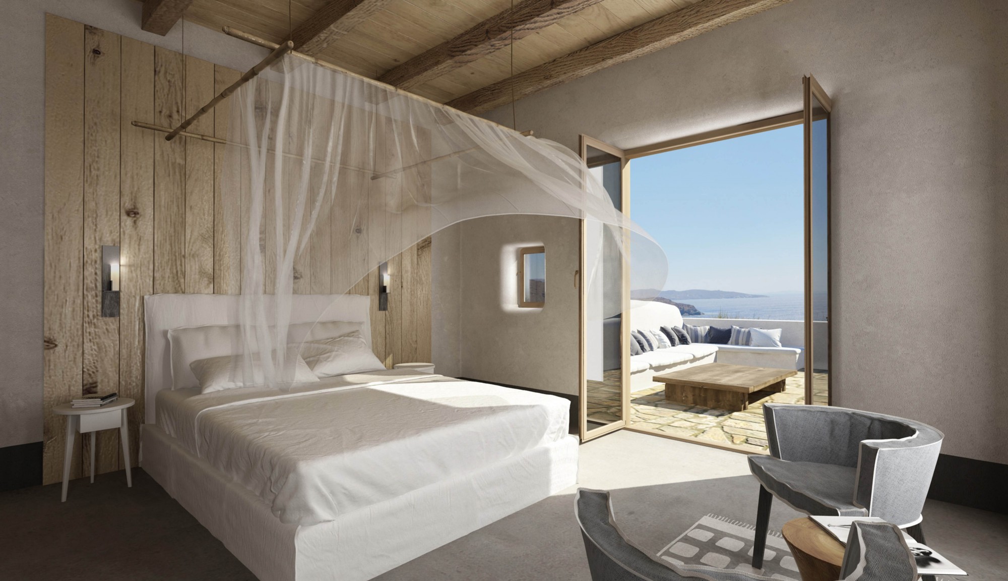 Chambre de la maison en vente en Grèce