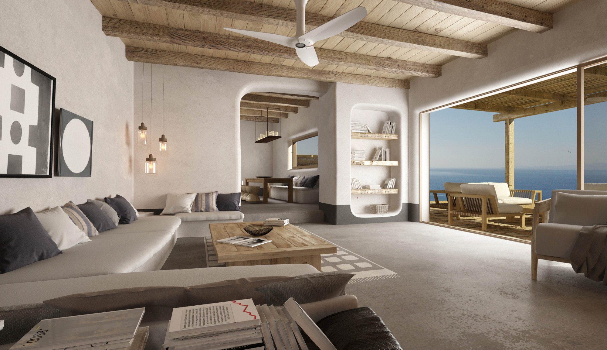 En Grèce, à vendre,  superbe villa face à la mer avec 6 chambres et piscine  