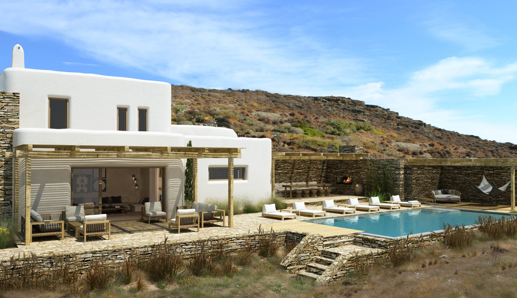 En Grèce, à vendre,  superbe villa face à la mer avec 6 chambres et piscine  