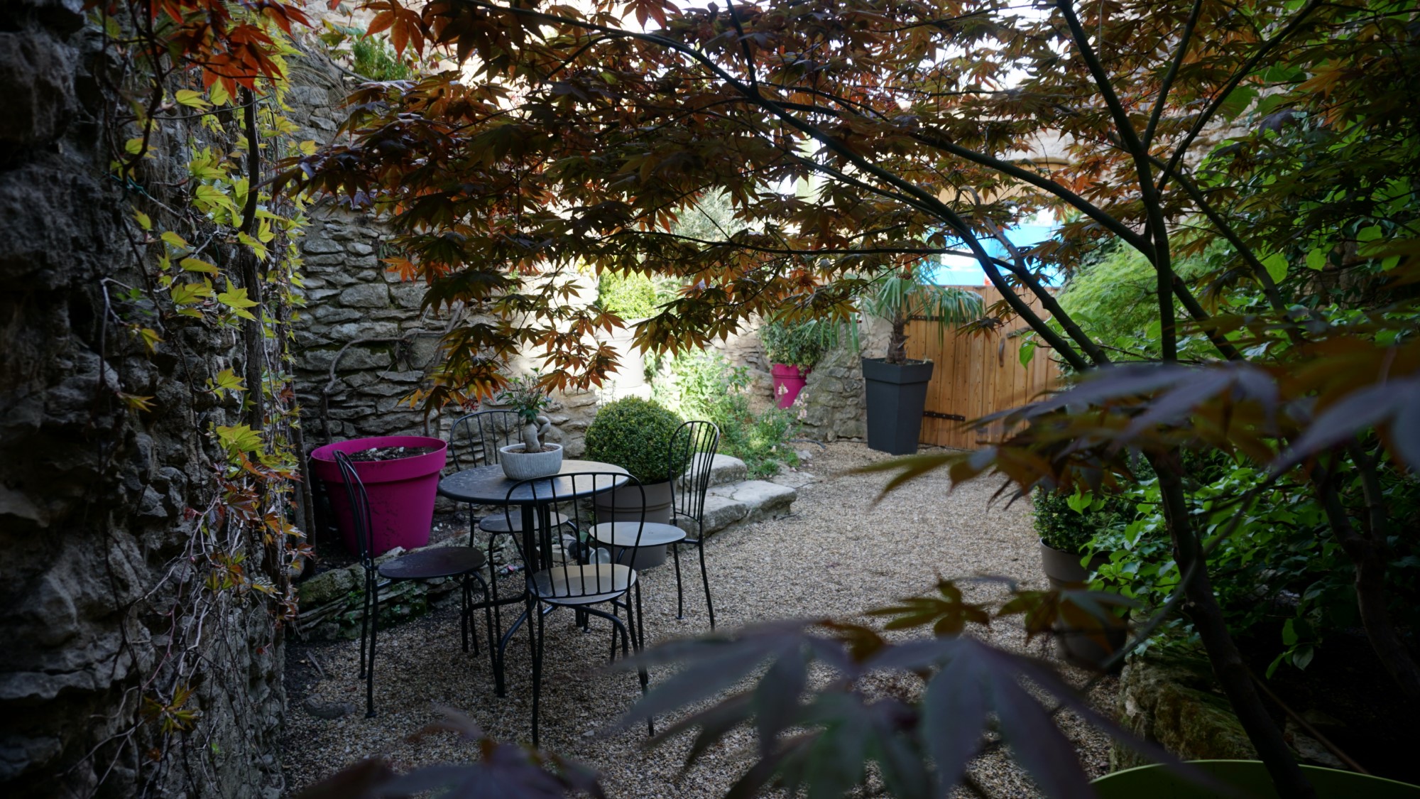 Propriété à vendre en Luberon avec cour intérieure, petit jardin paysagé et vue    