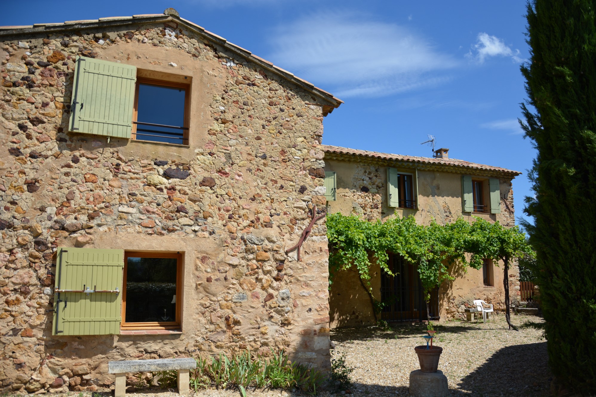 En Luberon,  mas en pierres avec piscine, terrasse et vue sublime  