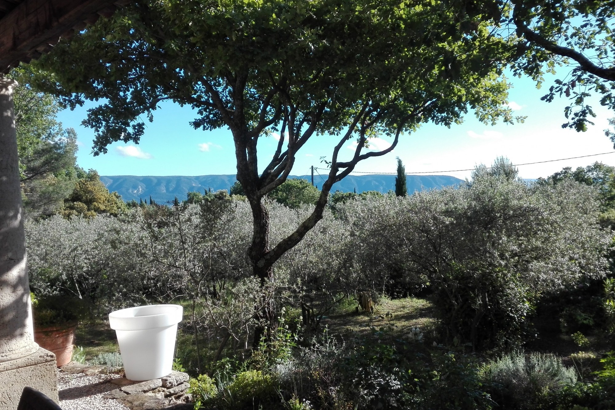 dans le Luberon, proche du centre du village superbe villa en pierres   