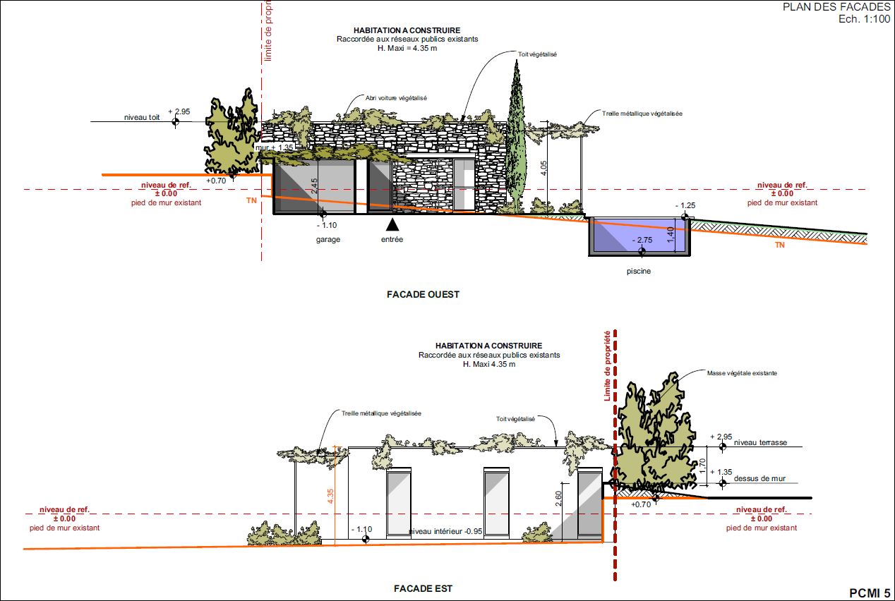 Gordes, terrain constructible avec PC pour maison bioclimatique    