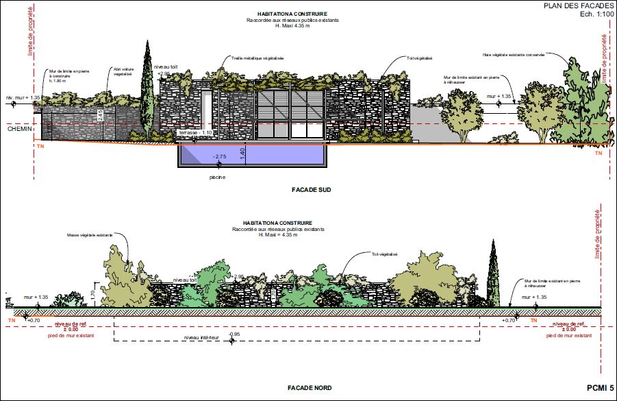 Gordes, terrain constructible avec PC pour maison bioclimatique    