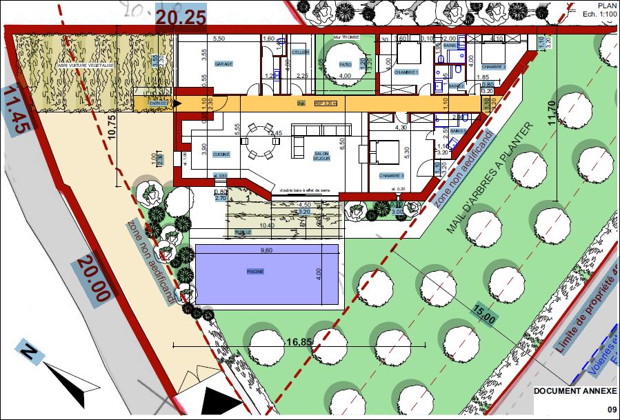 Gordes, terrain constructible avec PC pour maison bioclimatique    