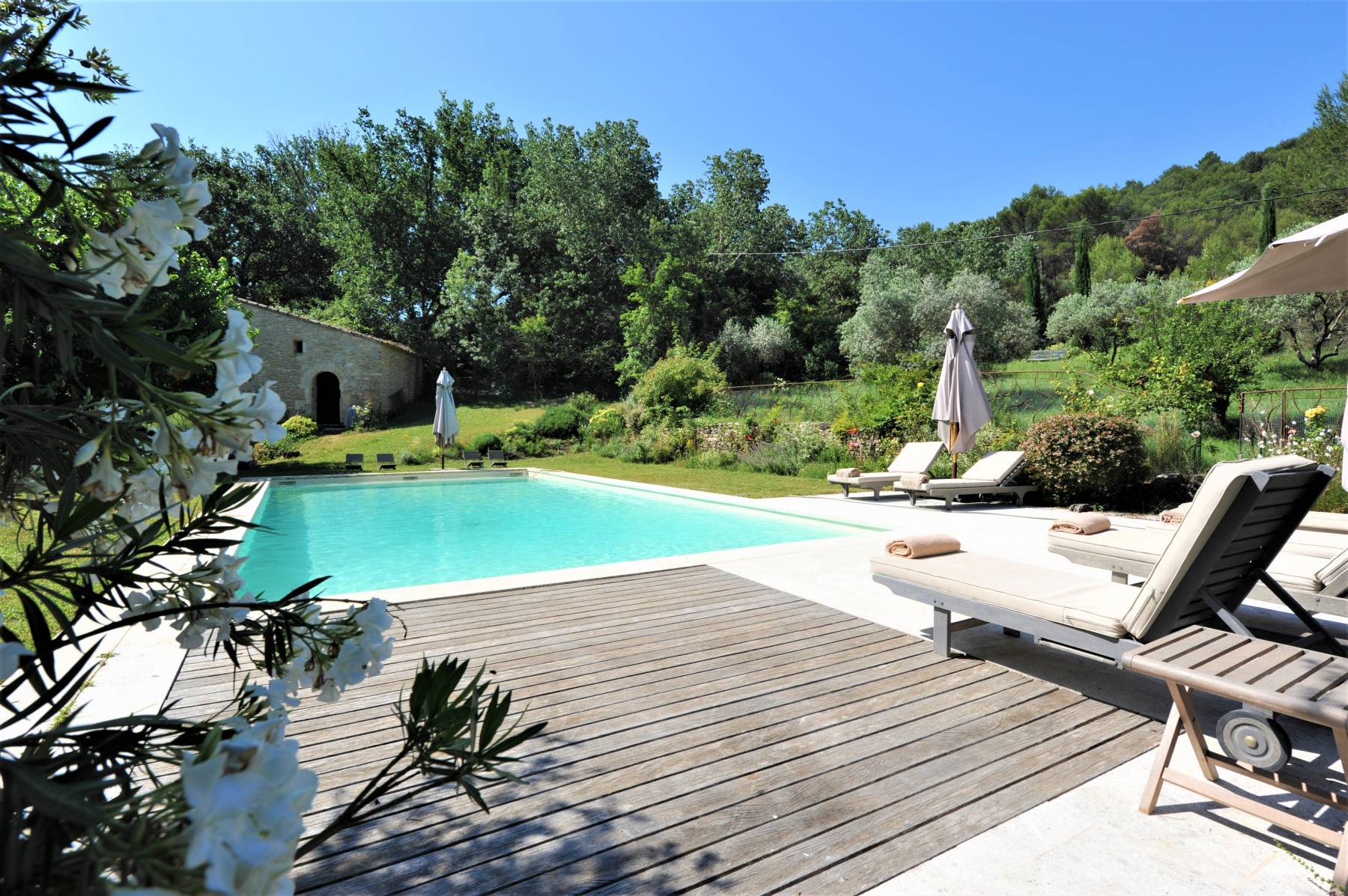 Location Mas traditionnel Provençal avec parc de 11 hectares, piscine et pool house 