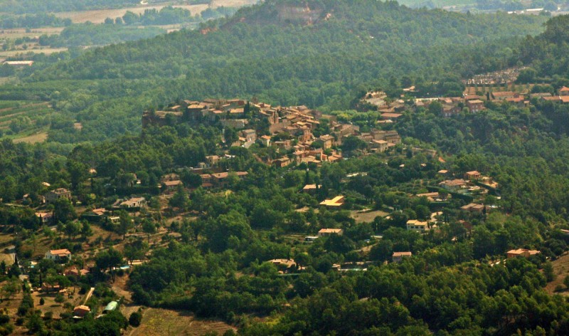 Vue aérienne de Roussillon, Vaucluse