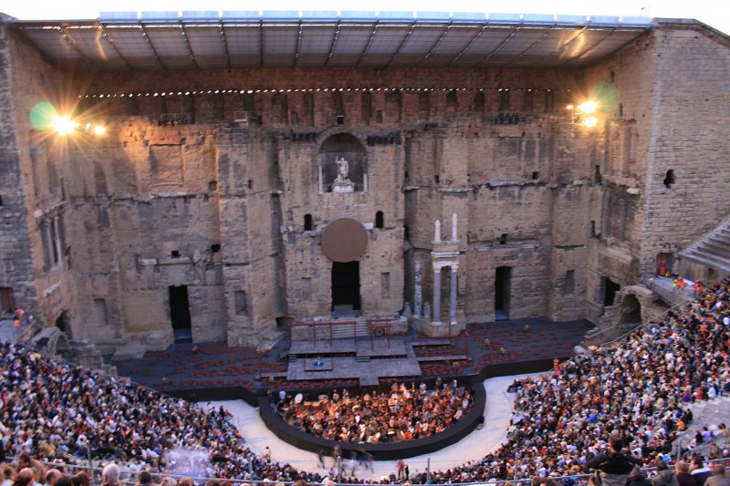 THE CHOREGIES d'ORANGE, based at the anicent Roman amphitheatre, the the oldest festival of Opera in France