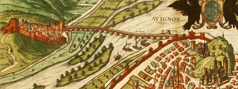 Le pont d'Avignon, gravure historique