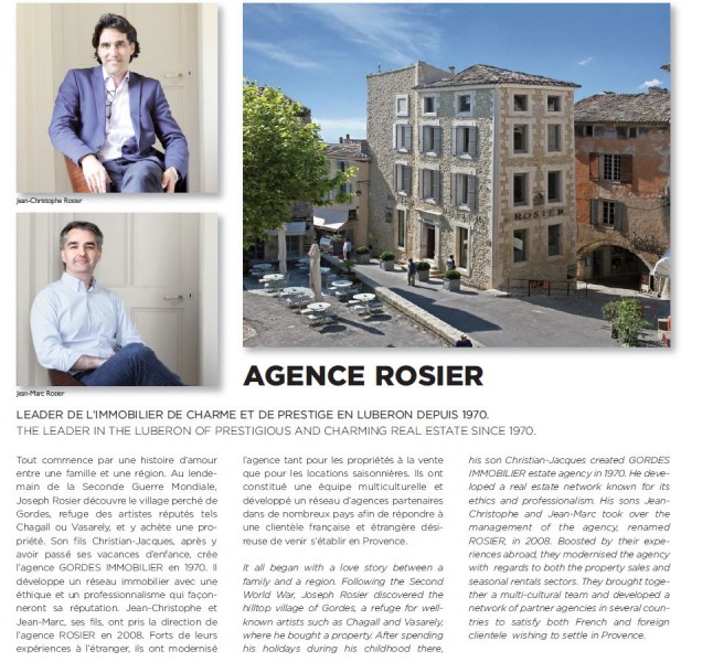 Article published in the Lov Hotel Collection magazine, first edition of La Bastide de Gordes