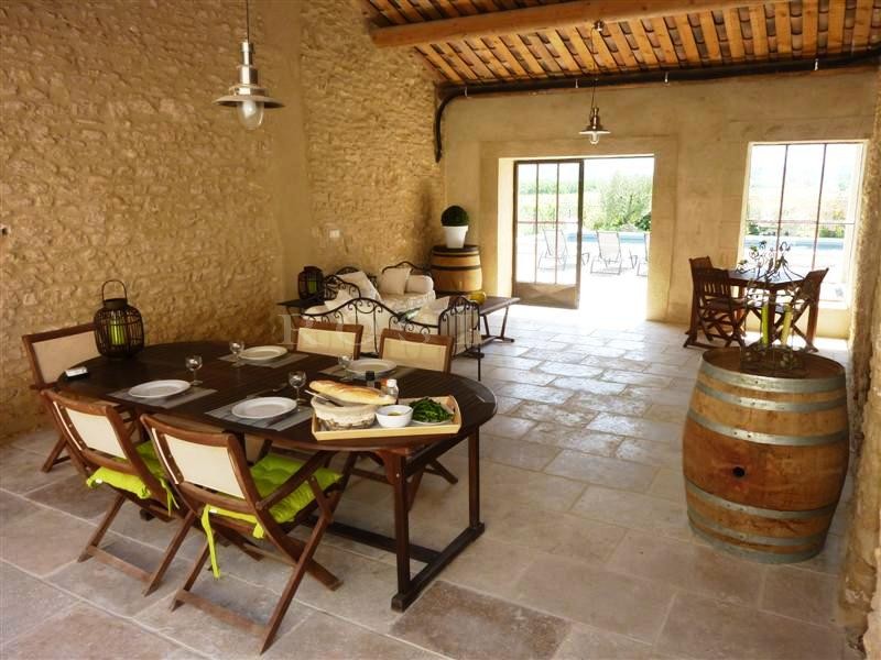 Close to one of the Luberon's listed villages, for sale, renovated bastide with pool overlooking the Luberon Mountains