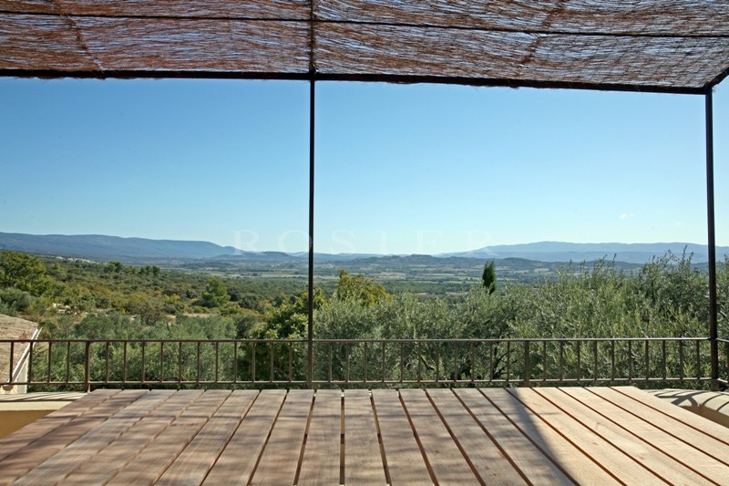 Gordes, for sale, stone house for sale offering unobstructed views of the valley and the Luberon.