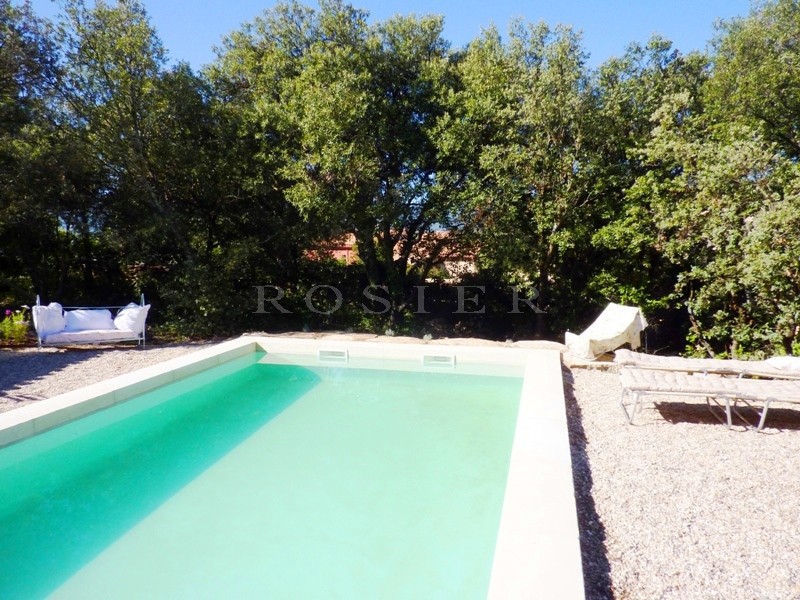 For sale in the Luberon, lovely hamlet house with guest house, garden and swimming pool
