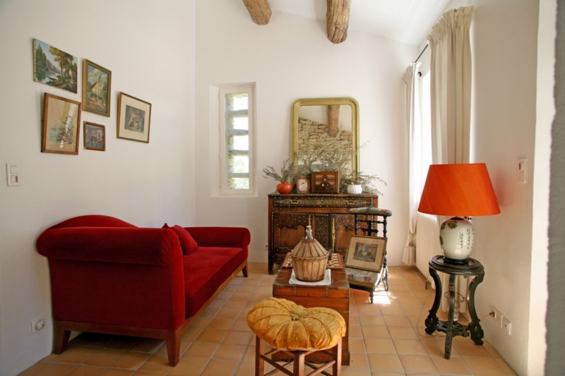 Gordes, for sale, lovely stone clad house with garden, terraces and swimming pool
