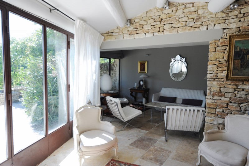 Vente En Luberon, à vendre, belle maison provençale en pierres,  avec jardin et piscine chauffée