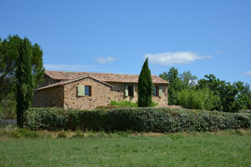 In Provence, for sale, superb stone built farmhouse, on a landscaped park with pool and terrace