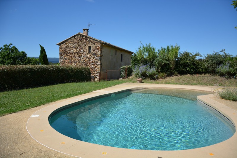 In Provence, for sale, superb stone built farmhouse, on a landscaped park with pool and terrace