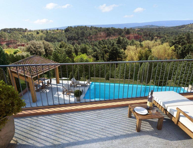 Plot for sale in the Luberon with a construction project of a contemporary house 