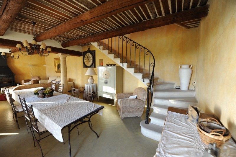 For sale close to Luberon, in the countryside, restored stone property and 2 attached guest houses