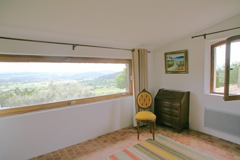 For sale in Gordes, lovely stone village house with magnificent views and pool