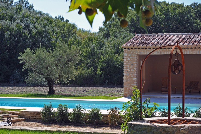 For sale near Roussillon, restored stone farmhouse with pool on 2.7 hectares of land
